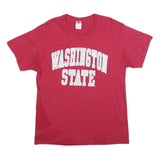 NEW AGENDA Mens Red Washington State Plain T-Shirt L Short Sleeve Crew Neck