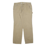 CARHARTT Womens Cotton Blend Beige Regular Fit Straight Leg Trousers W32 L32