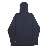CHAMPION Mens Navy Blue Full Zip Hoodie L Cotton Blend Casual Sweatshirt