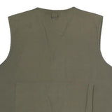 Mens Green Utility Zip Front Polyester Blend Jacket XL Multi Pocket Outdoor