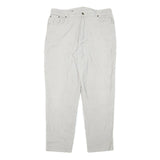CHEROKEE Mens Relaxed Cotton Blend White Zip Trousers W36 L30 Casual Wear
