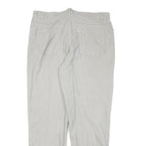CHEROKEE Mens Relaxed Cotton Blend White Zip Trousers W36 L30 Casual Wear