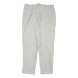 CHEROKEE Mens Relaxed Cotton Blend White Zip Trousers W36 L30 Casual Wear