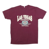 AL STYLE Mens Maroon Las Vegas Original Graphic T-Shirt L Short Sleeve Crew Neck