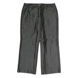 FLORRELARUBINO Womens Cotton Blend Black Regular Straight Trousers W34 L27