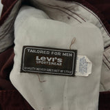 Levis Cord Trousers - 35″ Waist Burgundy Corduroy