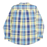 CHAPS Mens Blue & Yellow Check Shirt XL Casual Cotton Button Down Long Sleeve
