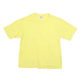 GAP Mens Yellow Plain T-Shirt M Short Sleeve Crew Neck Casual Cotton Blend