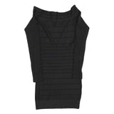 FRENCH CONNECTION Womens Black Bodycon Polyester Knit Midi Dress UK 10 Elegant