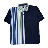 Tommy Hilfiger Striped Polo Shirt - XL Multicoloured Cotton