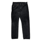 Levis 505 Jeans - 32W 32L Black Cotton