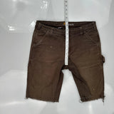 Carhartt Double Knee Carpenter Shorts - 30W 9L Brown Cotton