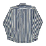 Fred Perry Striped Shirt - Large Blue Cotton