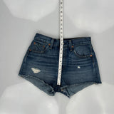 Levis Denim Shorts - 28W UK 8 Blue Cotton