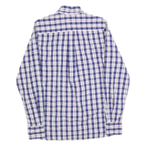 TOMMY HILFIGER Mens Blue & White Check Shirt XS Classic Button-Down Cotton Blend