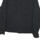 PEPE JEANS Mens Black Cotton Blend Button Jacket M Plain Casual Outerwear