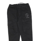 ZARA Mens Cotton Blend Black Regular Fit Straight Trousers W30 L26 Casual