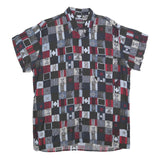 MARC THOMBARD Mens Black & Red Pattern Shirt L Geometric Print Casual Button