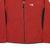 THE NORTH FACE Womens Red Zip Jacket XL Cotton Plain Outdoor Casual Warm
