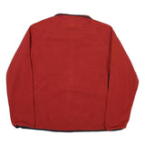 THE NORTH FACE Womens Red Zip Jacket XL Cotton Plain Outdoor Casual Warm