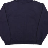 CHAMPION Mens Navy Blue UAlbany Pullover Hoodie L Cotton Blend Casual