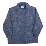 RUDOLF SCHERER Womens Blue Quilted Jacket L Polyester Blend Zip Casual Outerwear