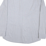 HUGO Mens Grey Blue Shirt L Cotton Blend Classic Fit Casual Office