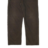 LEVI'S Mens Cotton Blend Brown Regular Straight Trousers W38 L31 Casual Zip