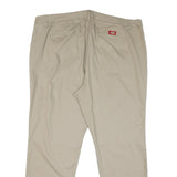 DICKIES Mens Cotton Blend Beige Regular Fit Straight Leg Trousers W46 L31