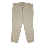 DICKIES Mens Cotton Blend Beige Regular Fit Straight Leg Trousers W46 L31