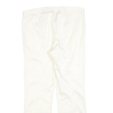 POLO RALPH LAUREN Womens Slim White Trousers W32 L28 Classic Zip Polyester Blend