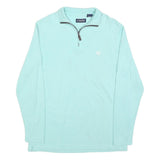 CHAPS Mens Blue Plain Pullover Jumper Crew Neck Cotton Blend S Casual