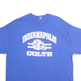 GILDAN Mens Blue Indianapolis Colts T-Shirt 2XL Short Sleeve Crew Neck Football