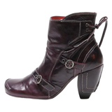 TIGERS Ankle Boots Purple Leather Womens UK 7