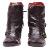 TIGERS Ankle Boots Purple Leather Womens UK 7