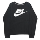 NIKE Mens Black Sweatshirt Crew Neck S Cotton Blend Pullover Casual Sportswear
