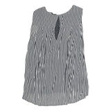 ZARA Womens Black & White Polka Dot & Stripe Sleeveless Top S Lightweight