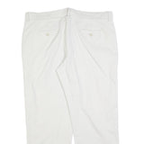 LEE Womens Cotton Blend White Relaxed Straight Trousers W40 L30 Casual Work