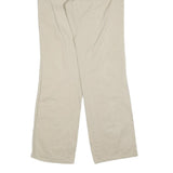 DICKIES Womens Relaxed Beige Cotton Blend Trousers W28 L32 Classic Zip