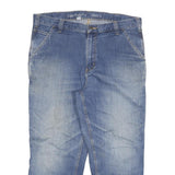 CARHARTT Mens Relaxed Fit Blue Denim Relaxed Jeans W36 L26 Workwear Zip Closure