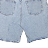 Mens Light Blue Denim Casual Shorts L W38 Cotton Blend Relaxed Fit Pocketed