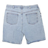 Mens Light Blue Denim Casual Shorts L W38 Cotton Blend Relaxed Fit Pocketed