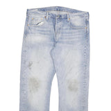 LEVI'S 501 Mens Jeans Blue Regular Straight Denim Light W38 L32 Classic Button