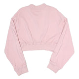 PINKO Womens Pink Bomber Jacket S Polyester Blend Plain Zip Casual Cropped