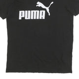 PUMA Mens Black Graphic T-Shirt S Short Sleeve Crew Neck Sport Casual