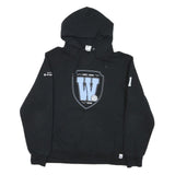 RUSSELL ATHLETIC Mens Black West Logo Pullover Hoodie M Cotton Blend