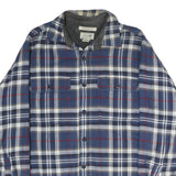 LL BEAN Mens Blue White Red Plaid Shirt S Cotton Long Sleeve Casual Button-Up