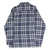 LL BEAN Mens Blue White Red Plaid Shirt S Cotton Long Sleeve Casual Button-Up