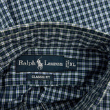 Ralph Lauren Checked Shirt - XL Blue Cotton