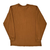 Carhartt Long Sleeve T-Shirt - 2XL Brown Cotton